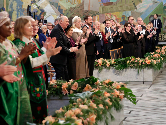 Formal ceremony at Oslo City Hall. Photo: Håkon Mosvold Larsen / NTB scanpix